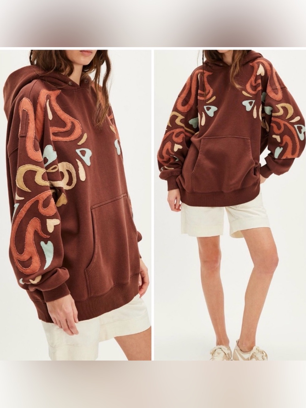 NWT Free People We The Free It's A Vibe Swirl Hoodie Medium Hard to Find
